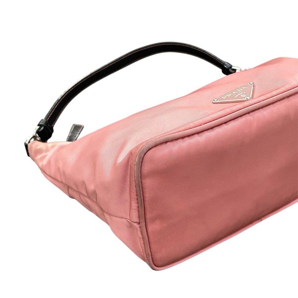 Vintage Prada Tessuto Sirio Baby Pink Nylon Shoulder Boat Bag - Picture 6 of 11